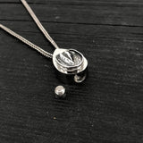 Barefoot Horse Hoof Cremation Ash Urn Pendant Necklace - Bronze and Stainless Steel - Custom Engraved Personalised Equine Bereavement Gift