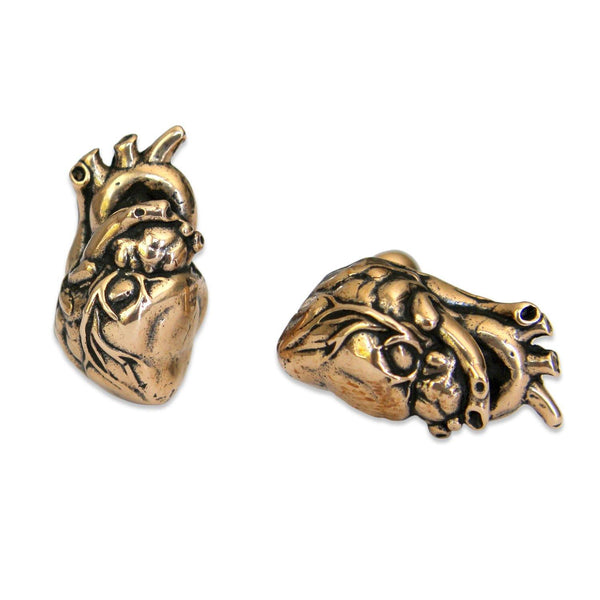 Anatomical Human Heart Cuff Links - Moon Raven Designs