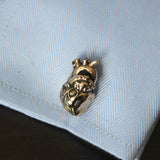 Anatomical Human Heart Cuff Links - Moon Raven Designs