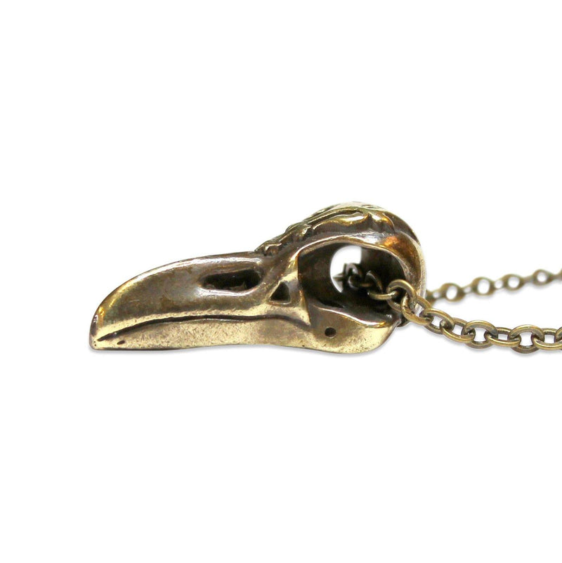 Ornate Victorian Raven Skull Necklace - Moon Raven Designs