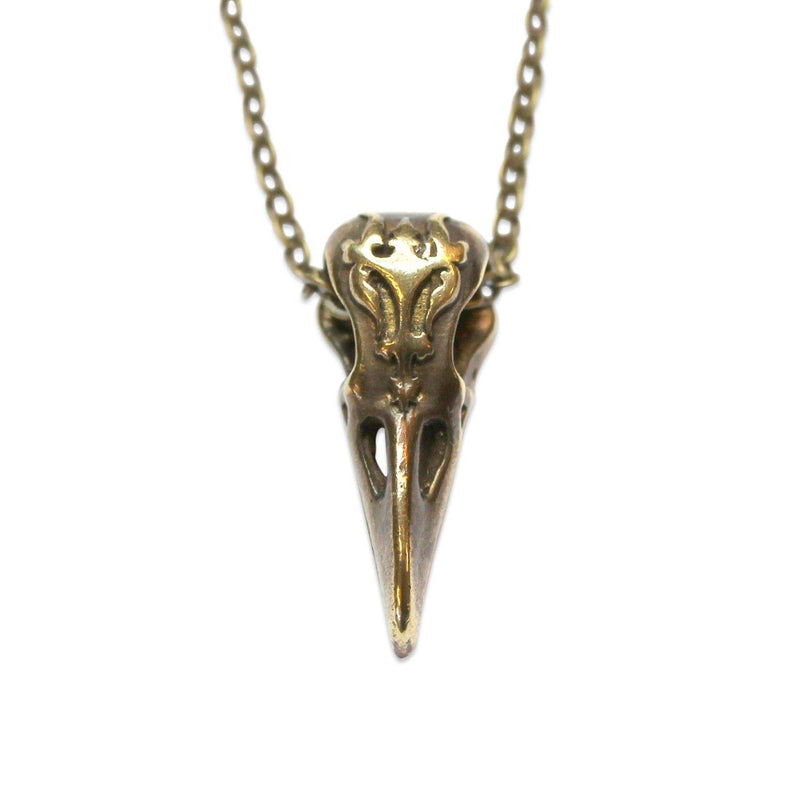 Ornate Victorian Raven Skull Necklace - Moon Raven Designs
