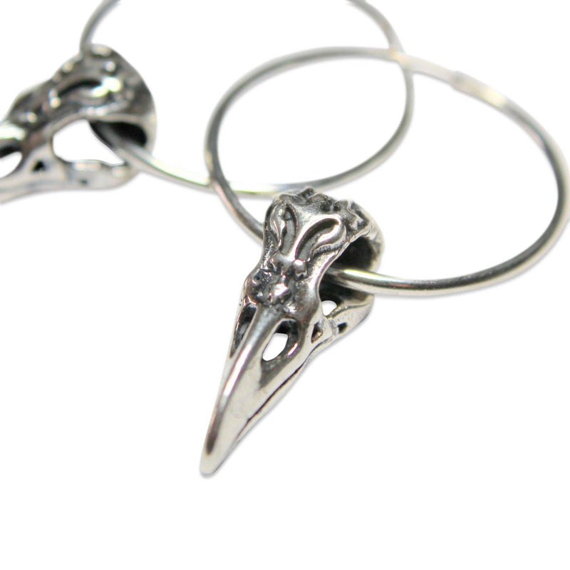 Ornate Victorian Bird Skull Earrings - Moon Raven Designs