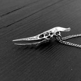 Pterodactyl Skull in Solid Sterling Silver Pterosaur - Rare and Unique Dinosaur Jewelry Pternodon