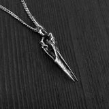 Pterodactyl Skull in Solid Sterling Silver Pterosaur - Rare and Unique Dinosaur Jewelry Pternodon