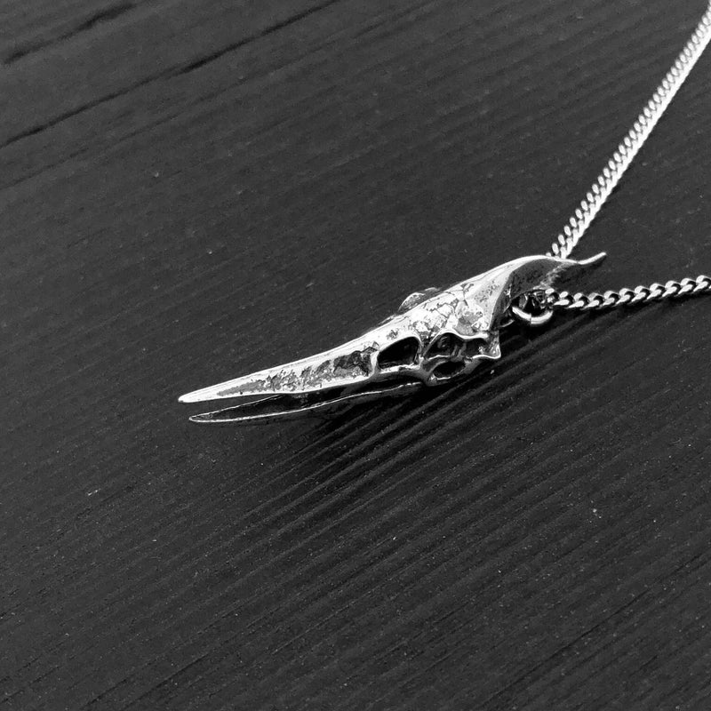 Pterodactyl Skull in Solid Sterling Silver Pterosaur - Rare and Unique Dinosaur Jewelry Pternodon