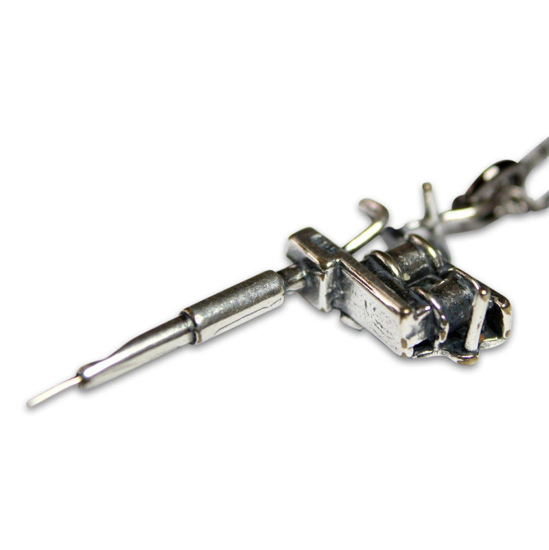 Tattoo Gun Necklace - Moon Raven Designs