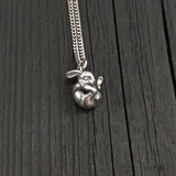 Sterling Silver Rabbit Necklace Easter Bunny Rabbit Pendant