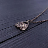 Mystic Oracle Ouija Planchette Pendant Solid Hand Cast Jewelers Bronze Polished Oxidized Finish - Moon Raven Designs