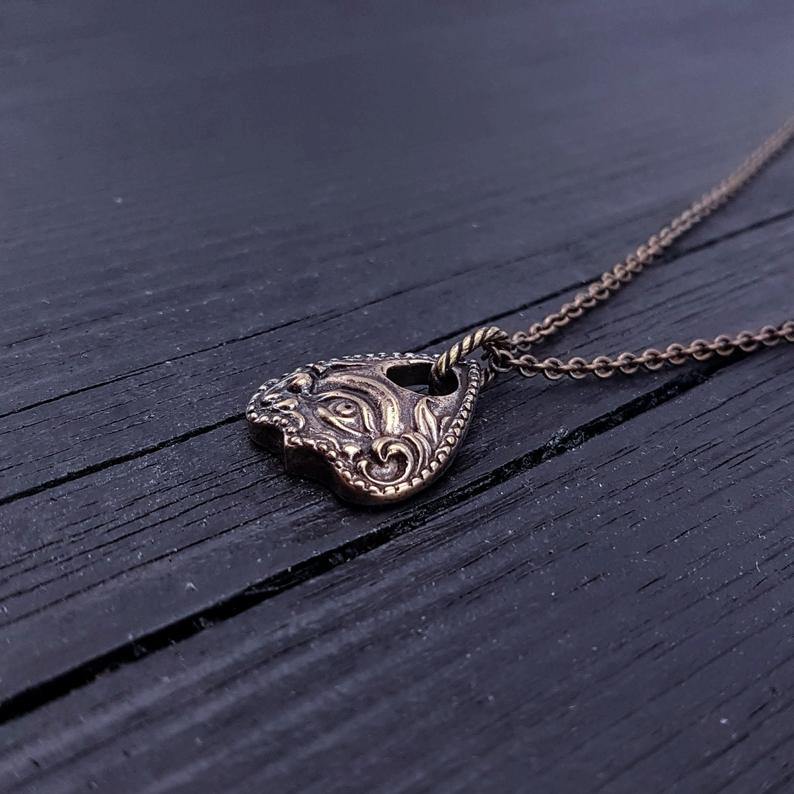 Mystic Oracle Ouija Planchette Pendant Solid Hand Cast Jewelers Bronze Polished Oxidized Finish - Moon Raven Designs