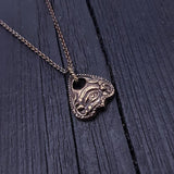 Mystic Oracle Ouija Planchette Pendant Solid Hand Cast Jewelers Bronze Polished Oxidized Finish - Moon Raven Designs