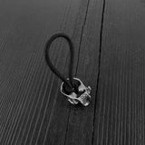 Human Skull Hair Tie Pony Tail Holder Solid Cast Stainless Steel - Moon Raven Designs