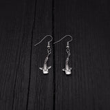 Tiny Whale Shark Earrings - Solid 925 Sterling Silver - Moon Raven Designs