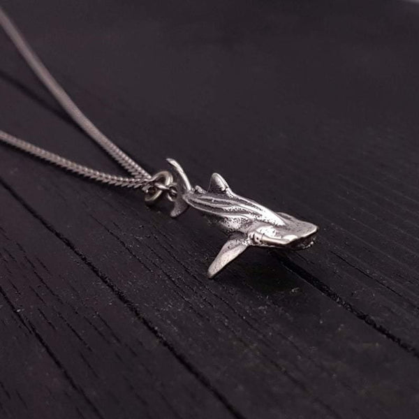 Whale Shark Necklace Solid Sterling Silver - Moon Raven Designs